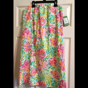 🌸LILY PULITZER Floral Strapless Dress, size 8 NWT